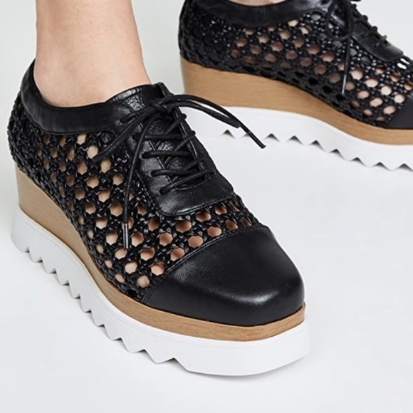 Sol Sana Shoes - Sol Sana | Freemont Woven Leather Wedge Oxford Size 37